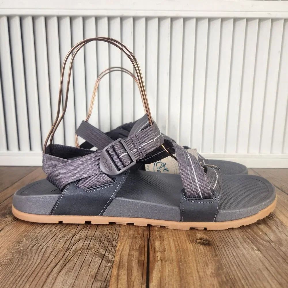 Chaco Lowdown Mens Size 14 Grey Adjustable Outdoors Trail Hiking Beach Sandals